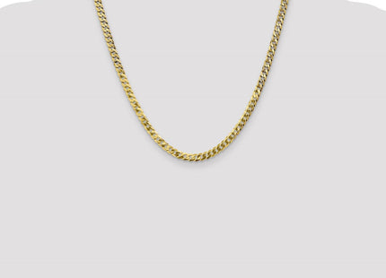14K Flat Beveled Curb with Lobster Clasp Chain (Style FBU120-20)