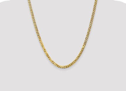 14K Flat Beveled Curb with Lobster Clasp Chain (Style FBU120-22)