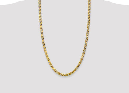 14K Flat Beveled Curb with Lobster Clasp Chain (Style FBU120-26)