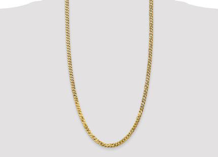 14K Flat Beveled Curb with Lobster Clasp Chain (Style FBU120-28)