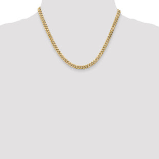 14K Flat Beveled Curb with Lobster Clasp Chain (Style FBU140-18)