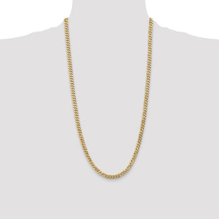14K Flat Beveled Curb with Lobster Clasp Chain (Style FBU140-28)