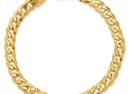 14K Flat Beveled Curb with Lobster Clasp Bracelet (Style FBU140-7)