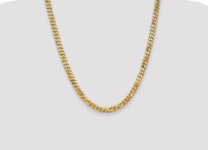 14K Flat Beveled Curb with Lobster Clasp Chain (Style FBU160-22)