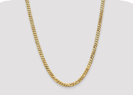 14K Flat Beveled Curb with Lobster Clasp Chain (Style FBU160-24)