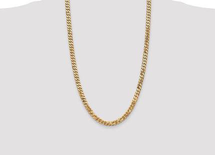 14K Flat Beveled Curb with Lobster Clasp Chain (Style FBU160-26)