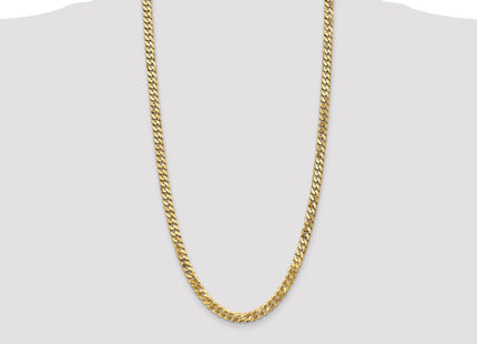 14K Flat Beveled Curb with Lobster Clasp Chain (Style FBU160-28)