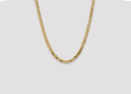 14K Flat Beveled Curb with Lobster Clasp Chain (Style FBU180-24)