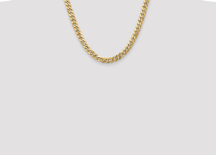 14K Flat Beveled Curb with Lobster Clasp Chain (Style FBU200-20)