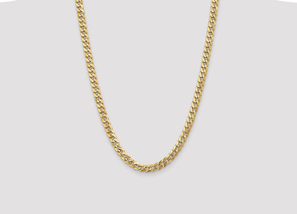 14K Flat Beveled Curb with Lobster Clasp Chain (Style FBU200-26)