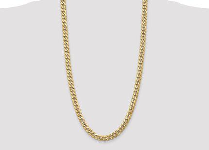 14K Flat Beveled Curb with Lobster Clasp Chain (Style FBU200-28)