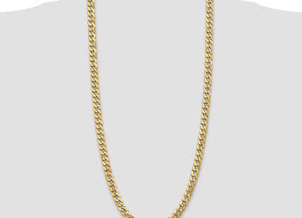 14K Flat Beveled Curb with Lobster Clasp Chain (Style FBU200-30)