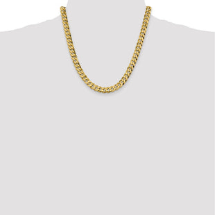 14K Flat Beveled Curb with Lobster Clasp Chain (Style FBU220-20)