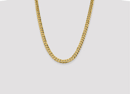 14K Flat Beveled Curb with Lobster Clasp Chain (Style FBU220-24)