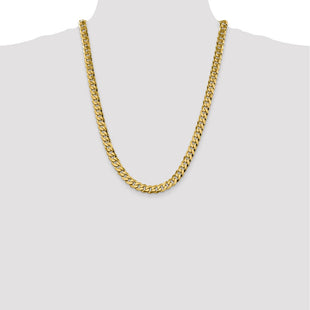 14K Flat Beveled Curb with Lobster Clasp Chain (Style FBU220-24)