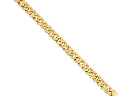 14K Flat Beveled Curb with Lobster Clasp Bracelet (Style FBU220-8)