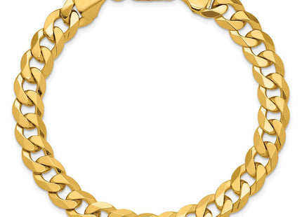 14K Flat Beveled Curb with Lobster Clasp Bracelet (Style FBU220-8)
