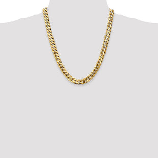 14K Flat Beveled Curb with Lobster Clasp Chain (Style FBU250-22)