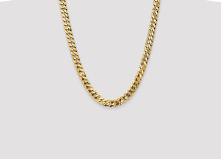14K Flat Beveled Curb with Lobster Clasp Chain (Style FBU250-24)