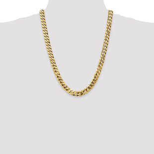 14K Flat Beveled Curb with Lobster Clasp Chain (Style FBU250-24)