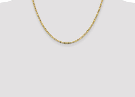 14K Concave Anchor with Lobster Clasp Chain (Style FCA065-18)