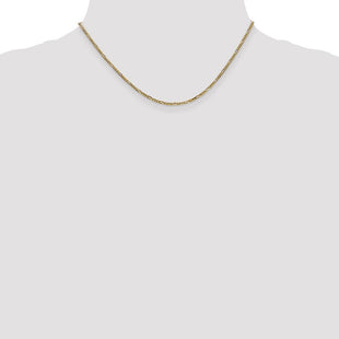 14K Flat Figaro with Lobster Clasp Chain (Style FFL050-16)