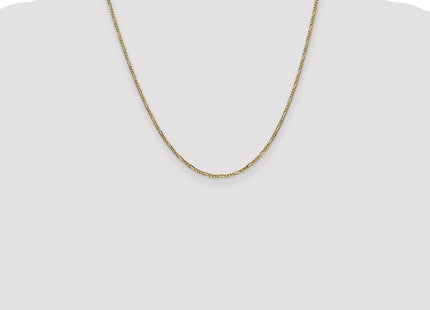 14K Flat Figaro with Lobster Clasp Chain (Style FFL050-20)