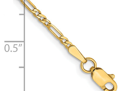 14K 5. Flat Figaro with Lobster Clasp Chain, 5.5 x 1.8mm