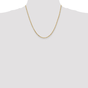 14K Flat Figaro with Lobster Clasp Chain (Style FFL060-20)