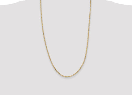 14K Flat Figaro with Lobster Clasp Chain (Style FFL060-26)