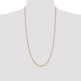 14K Flat Figaro with Lobster Clasp Chain (Style FFL060-28)