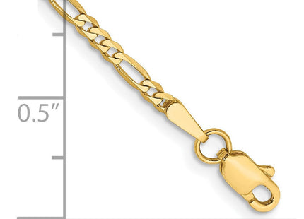 14K gold figaro link chain, alternate view