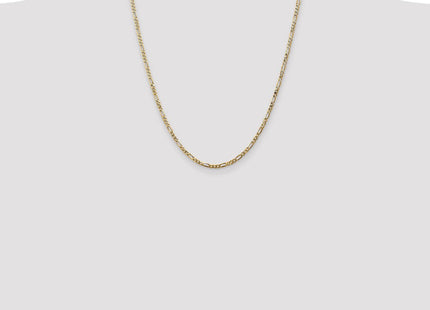 14K Flat Figaro with Lobster Clasp Chain (Style FFL070-22)