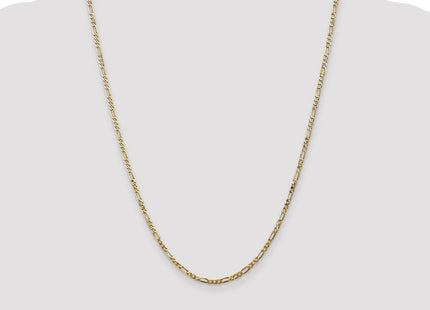 14K Flat Figaro with Lobster Clasp Chain (Style FFL070-24)