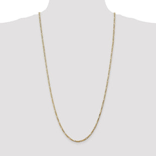 14K Flat Figaro with Lobster Clasp Chain (Style FFL070-30)