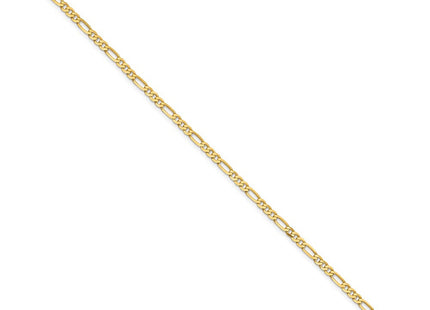 14K gold figaro link bracelet, alternate view