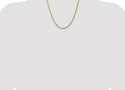 14K Flat Figaro with Lobster Clasp Chain (Style FFL080-20)