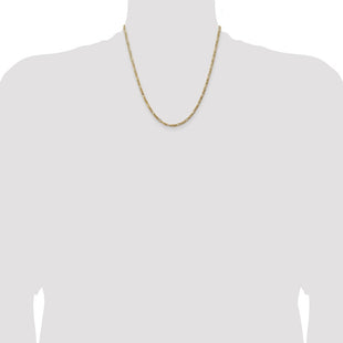 14K Flat Figaro with Lobster Clasp Chain (Style FFL080-20)