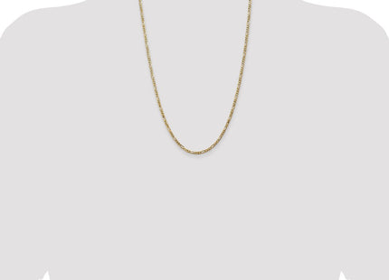 14K Flat Figaro with Lobster Clasp Chain (Style FFL080-24)
