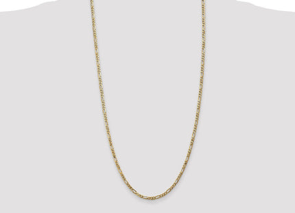 14K Flat Figaro with Lobster Clasp Chain (Style FFL080-28)