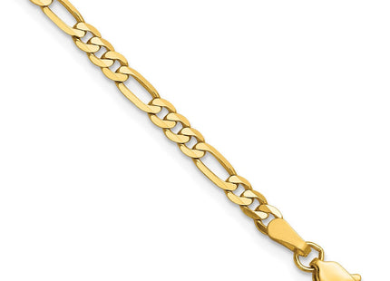 14K gold figaro link bracelet