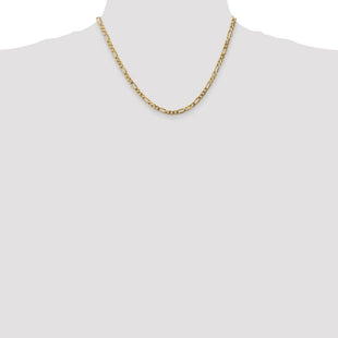 14K Flat Figaro with Lobster Clasp Chain (Style FFL100-18)