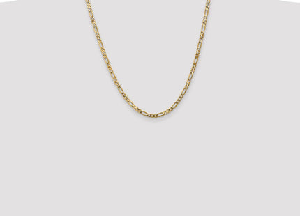 14K Flat Figaro with Lobster Clasp Chain (Style FFL100-22)