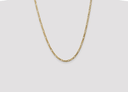 14K Flat Figaro with Lobster Clasp Chain (Style FFL100-24)