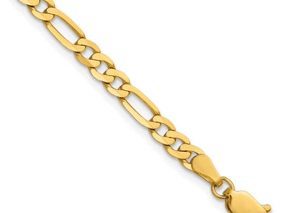 14K Flat Figaro with Lobster Clasp Bracelet (Style FFL100-7)