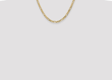14K Flat Figaro with Lobster Clasp Chain (Style FFL120-18)
