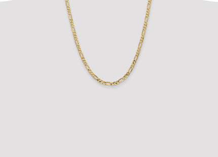 14K Flat Figaro with Lobster Clasp Chain (Style FFL120-22)