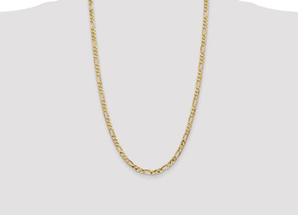 14K Flat Figaro with Lobster Clasp Chain (Style FFL120-26)