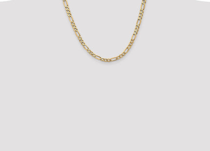 14K Flat Figaro with Lobster Clasp Chain (Style FFL140-20)