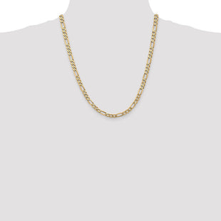14K Flat Figaro with Lobster Clasp Chain (Style FFL140-22)